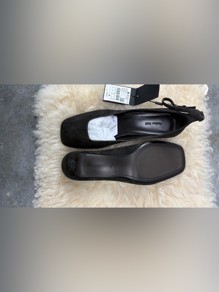 Massimo Dutti Heeled Shoes With Square Vamp 100% Goat Leather — image 6 of 6